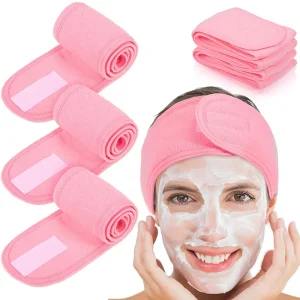 Comfortable Bath and Shower Hair Bands for Women with Towel Cloth Material and Elastic Design