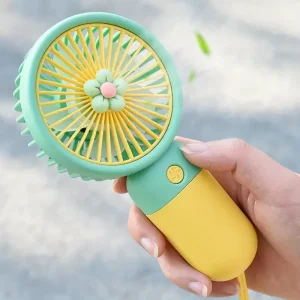 Ultra-Quiet Personal Handheld Fan with USB Power and Cooling Airflow for Summer Outdoor Activities