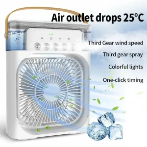 Portable Multifunctional Air Conditioner Fan with Humidifier and Night Light for Home Office