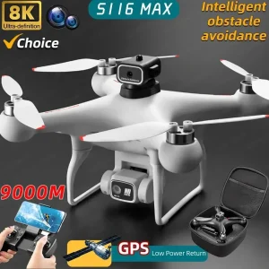 High-Speed WIFI FPV RC Airplane with 50X Zoom 4K Camera and Obstacle Avoidance Function for Professional Aerial Photography