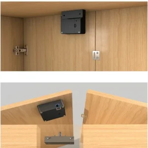 Invisible Keyless Lock with 8.5mm Stainless Steel Tongue and TTlock APP Unlocking for Secure Wooden Drawer and Cabinet Door Access Control