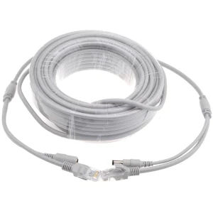 High Quality CAT5/CAT-5e Ethernet Cable RJ45 + DC Power For CCTV IP Camera Network System