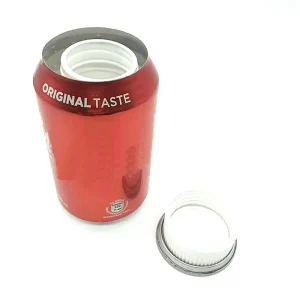 Secret Storage Container Disguised as Real Soda Can with Hidden Compartment and Smell Proof Liner