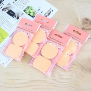 Wet Dry Dual Use Round Shape Powder Foundation Puffs Beauty Tool Set for Makeup Lovers