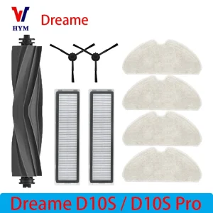 Replacement Parts Kit for Dreame D10s and D10s Pro Robot Vacuum Cleaner – Hepa Filter Mop Rag and Main Side Brush Accessories