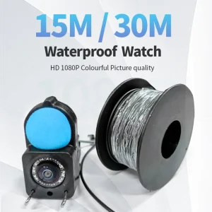 Underwater Fishing Camera with 220° Wide Angle Lens and 100% Waterproof Design for Observing Fish Type and Quantity