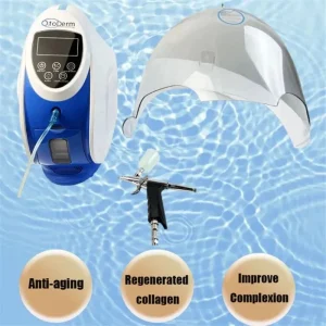 Professional Oxygen Facial Therapy Machine for Anti-Aging Skin Rejuvenation with Portable Dome