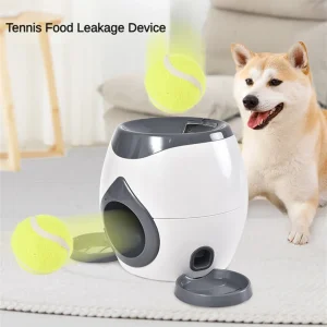 Interactive Pet Feeder and Treat Dispenser 2 in 1 Automatic Throwing Machine for Slow Eating and Brain Stimulation