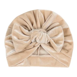 Baby Toddler Bow Knot Turban Beanie Hat Cap with Soft Cotton Material for Everyday Wear