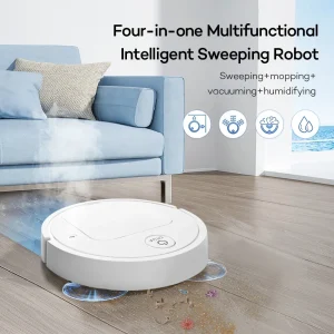 Premium 60mm Slim Design 4-in-1 Robot Vacuum with Multi-Directional Walking and Humidifying Function for Efficient Cleaning of Marble Tile and Wooden Floors