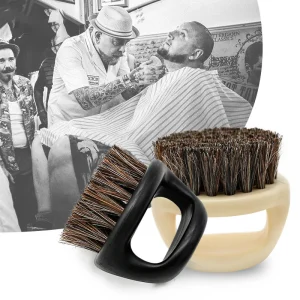 Men’s Facial Hair Shaving Brush with Wild Boar Fur and ABS Handle for Daily Shaving at Home or Travel