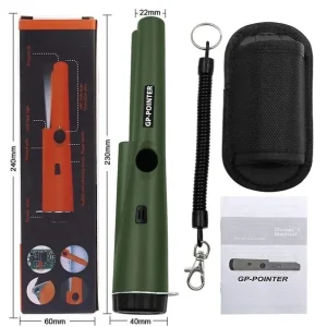 Pinpoint Metal Detector with GPS for Treasure Search and Recovery in Wet and Dry Conditions with Audible and Vibrating Alarms