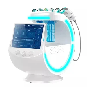 Intelligent Ice Blue 10MP Macro Camera 6-in-1 Facial Skin Analyzer and Management System with Ultrasonic and Nano Atomization Skin Care Functions