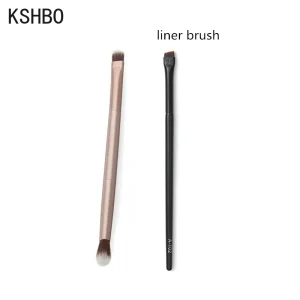 Premium Small Angled Eyebrow Liner Brush Set of 2 Pieces, Cosmetic Tools with High Quality Nylon Bristles and Wooden Handles for Precise Makeup Application