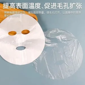 Full Face Disposable Plastic Film Masks for Facial Beauty and Healthy Skin