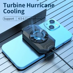 Compact Cell Phone Radiator Cooling Fan with ABS Material for 4-6.7 inch iOS Phones