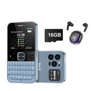 Quad SIM 2G GSM Mobile Phone with NFC Unlocking, Full Keyboard, Speed Dial, and Blacklist Function, 1350mAh Battery and Type-C Interface