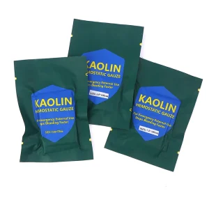 Kaolin Clay Hemostatic Gauze for Emergency Trauma Care and Wound Bleeding Control, Tactical Medical First Aid Kit for Military and Outdoor Use