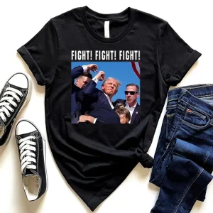 Español: Camisetas de moda con dibujo de impresión divertida FIGHT FIGHT FIGHT para hombres y mujeres jóvenes