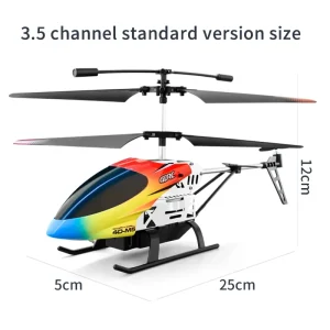 Control de Vuelo Estable de Helicóptero de 3.5 Canales con Giroscopio y Luz LED para Operadores Expertos