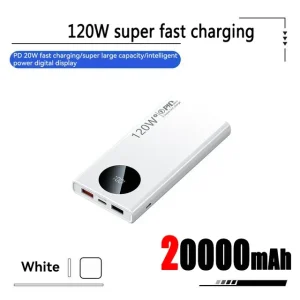 High Capacity 50000mAh Power Bank with 120W Fast Charging by Lenovo for Portable Mobile Device Charging on the Go