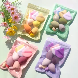 Professional 7-12 Piece Cosmetic Makeup Blender Sponge Set for Flawless Foundation Application