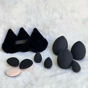 Soft Touch 12pcs Beauty Egg Makeup Sponge Blender Cosmetic Puff Set for Flawless Foundation Application and Makeup Blending