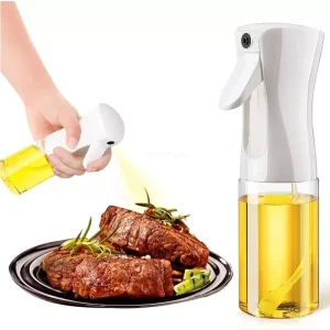 Premium 200-300ml BBQ Oil Spray Bottle for Cooking and Baking with Transparent Body and Adjustable Mist Nozzle