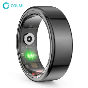 COLMI R02 Water Resistant Smart Ring with Real-Time Heart Rate Monitoring, Blood Oxygen Tracking, and Sturdy Titanium Steel Shell for Active Lifestyles