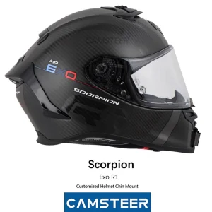 Deutsch: Kustomisiertes Scorpion Exo R1 Helm Visier für GoPro Hero Insta360 DJI Action Kamera