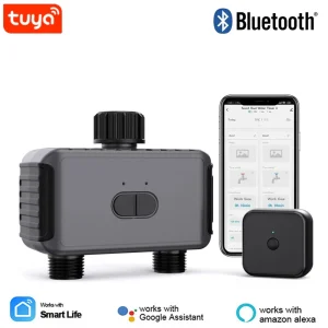 Tuya Bluetooth Hub Compatible Water Timer with Soil Temperature Humidity Sensor for EU Gardens