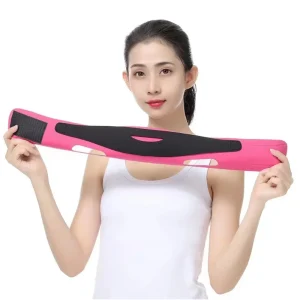 V Line Face Shaper Belt for Women – Elastic Chin and Cheek Lift Up Facial Massage Strap for Skin Care and Beauty