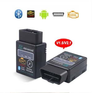 Bluetooth OBD2 Scanner V1.5 & V2.1 Mini Elm327 Code Reader for Android with 16 Pin Interface Adapter