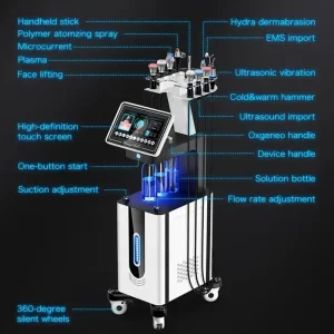 Advanced Oxygen Hydra Dermabrasion Facial Cleaning Machine for Deep Pore Cleansing, Blackhead Removal and Skin Rejuvenation