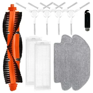 Xiaomi S12 B106GL S10 Robot Vacuum Replacement Accessories Kit – Side Brush HEPA Filter Mop Cloth and Cleaning Brush