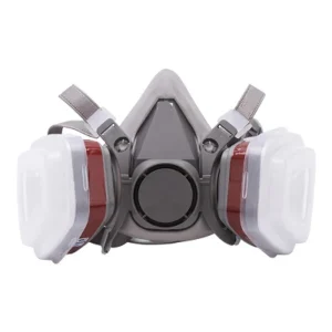 6200 Half Face Gas Mask Respirator for Spray Painting with Activated Carbon Filter and Adjustable Straps