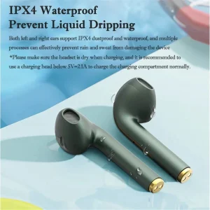 Hi-Fi In-Ear Wireless Earphones with 3 Sizes of Silicone Ear Caps, Comfort Fit, and Smart Touch Control for All-Day Wearing