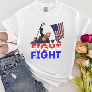 Español: Camisetas de moda con dibujo de impresión divertida FIGHT FIGHT FIGHT para hombres y mujeres jóvenes