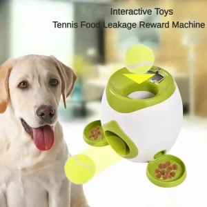 Interactive Pet Feeder and Treat Dispenser 2 in 1 Automatic Throwing Machine for Slow Eating and Brain Stimulation