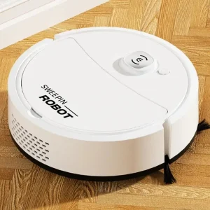 Intelligent 3-in-1 Electric Floor Mop Robot Cleaner with Sweeping and Suction Functions for Home Kitchen and Large Areas