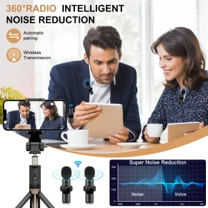 Long Range Wireless Audio Video Recording Microphone for Live Broadcast Gaming Mobile Phone Camera