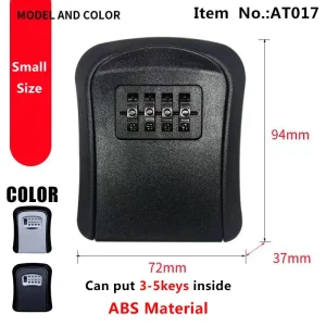 Wall Mounted Combination Lock Key Box with 4 Digit Password, Easy to Install and Use for Home or Office Key Storage