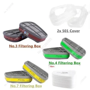 5N11 Cotton Filter Cartridge Set for 6200/7502/6800 Dust Mask and Respirator for Painting and Spraying