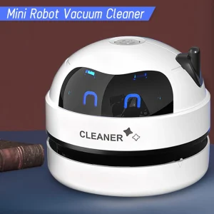 USB Rechargeable Mini Desk Vacuum Cleaner with Detachable Nozzle for Pet Hair and Crumbs Cleaning