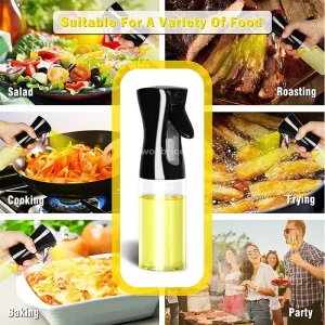 Multi-Functional 200-300ml Oil Spray Bottle for Cooking, Roasting, Baking, and Grilling with Durable Construction