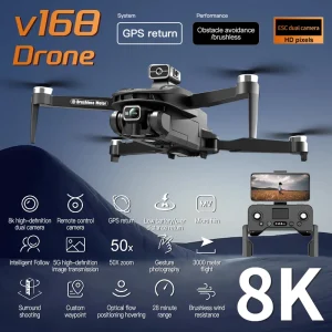 Xiaomi V168 Professional 8K 5G GPS Drone with Dual Camera and Omnidirectional Obstacle Avoidance for Aerial Photography