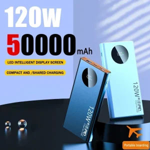 Lenovo 50000mAh High Capacity Portable Power Bank with 120W Super Fast Charging for Xiaomi iPhone and Other Mobile Devices