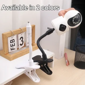 Portable Baby Camera Holder Clip On Mount for Crib with Flexible Twist and 1/4 Inch Screw Interface