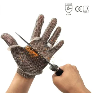 High-Risk Work Cut-Resistant Stainless Steel Gloves for Slaughter and Gardening Level 5 Protection