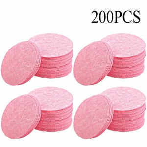 Pink Compressed Face Puff Sponge for Foaming Face Wash and Cosmetic Use